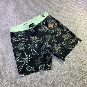 Roark Passage Primo Tropakill Boardshorts Black Mint Green Mens Size 31 NWT